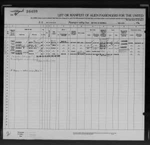 A Passenger list for U.S.S Wyoming dated 1936, listing the de Jaureguis. Note their occupations. 