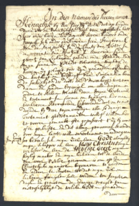 Jean Hasbrouck will of 1712. 